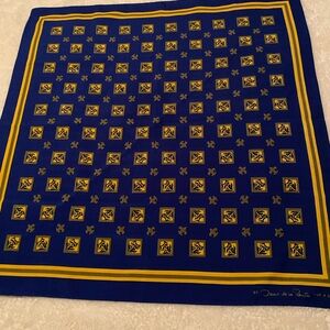 Oscar de la Renta for Boy Scouts of America Blue and Yellow Scarf